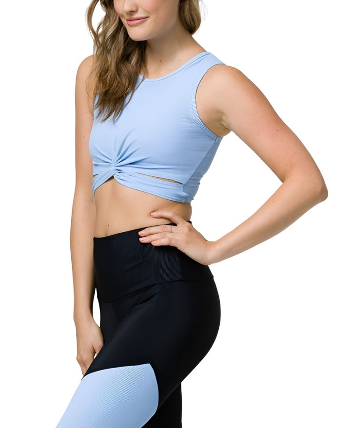 Onzie Front Twist Cropped Top 3726 - Bouquet - front alt view