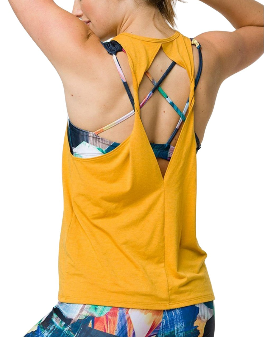 Onzie Yoga Flow Tank 3727 - Medallion - rear view