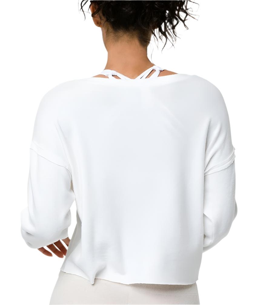 Onzie Flow Weekend Pullover - Heather Grey - Back View