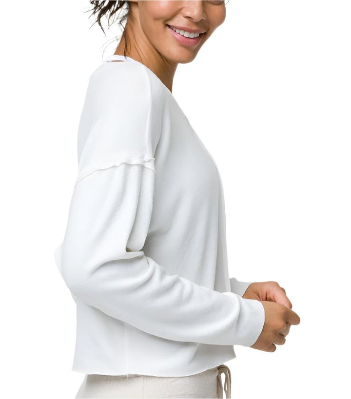 Onzie Flow Weekend Pullover - Heather Grey - Side View