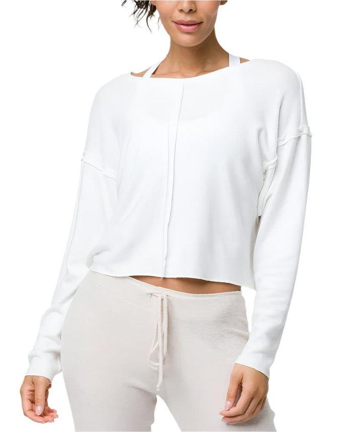 Onzie Flow Weekend Pullover - Heather Grey - Front View