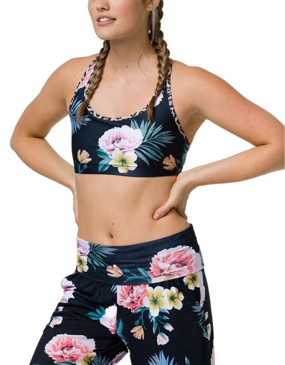 Onzie Hot Yoga Bridge Bra 3731 - Secret Garden - rear view