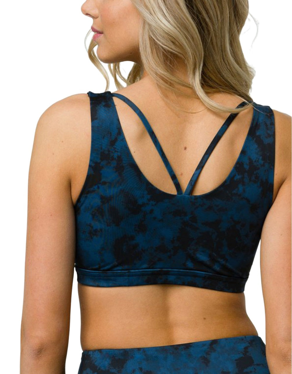 Onzie Hot Yoga Crossover Bra 3736 - Iron Wash - rear alt view