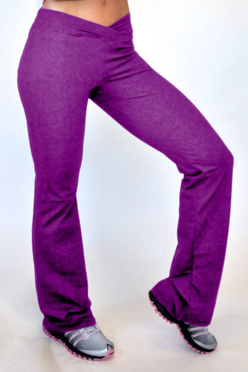 One Step Ahead V Straight Leg Pant 260 - wine  - front view