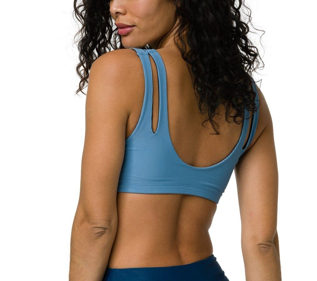 Onzie Hot Yoga Slash Bra 3744 - Pewter - rear view