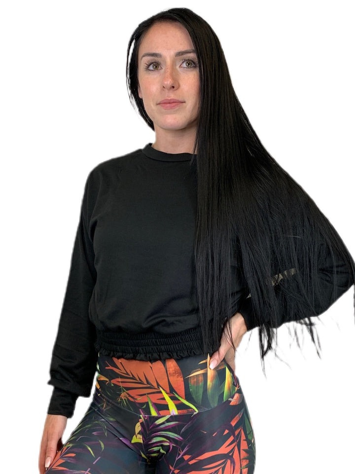 Onzie Divine Long Sleeve Top 3747 - Black - front view