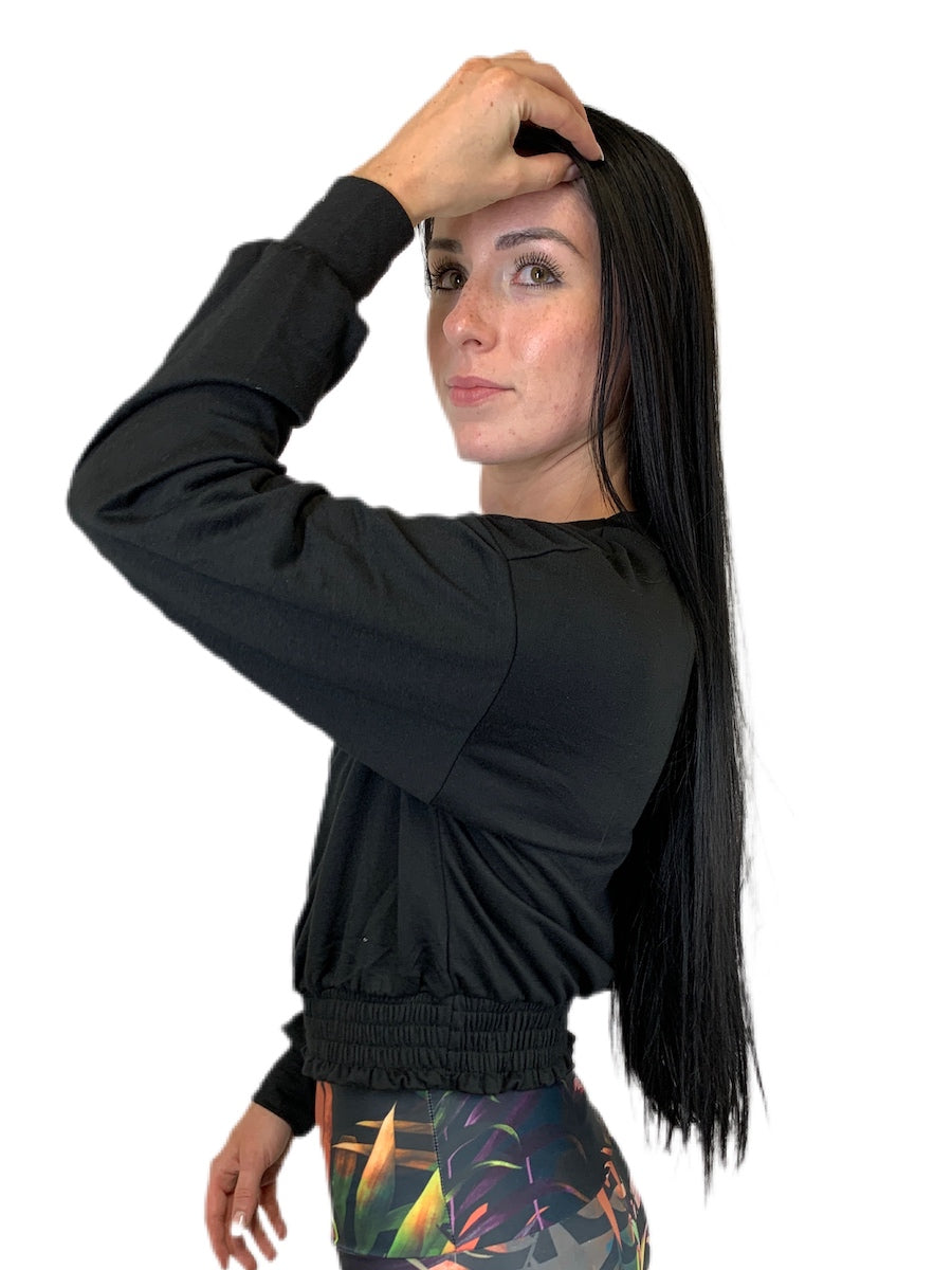 Onzie Divine Long Sleeve Top 3747 - Black - side view