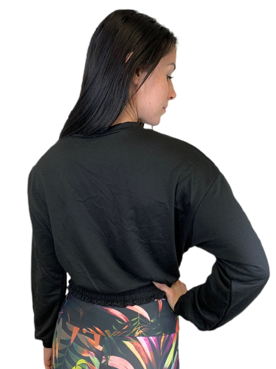 Onzie Divine Long Sleeve Top 3747 - Black - rear view