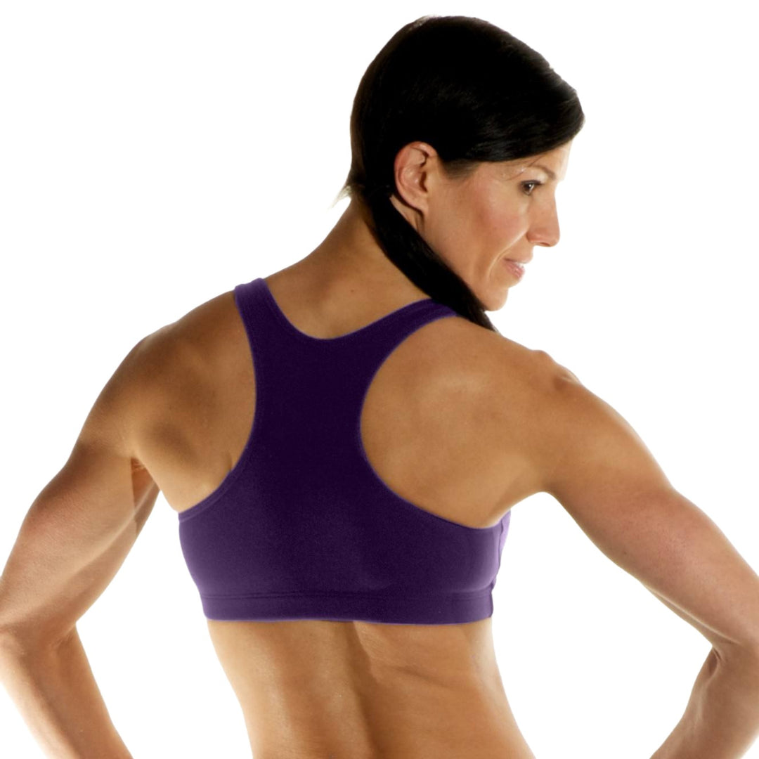 One Step Ahead Racerback Bra 206R - Eggplant - rear view