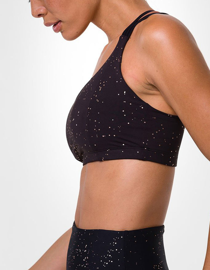 Onzie Hot Yoga Aerial Bra 3752 - Gold Dust - side view