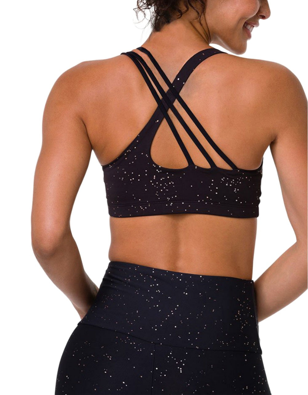 Onzie Hot Yoga Aerial Bra 3752 - Gold Dust - rear view