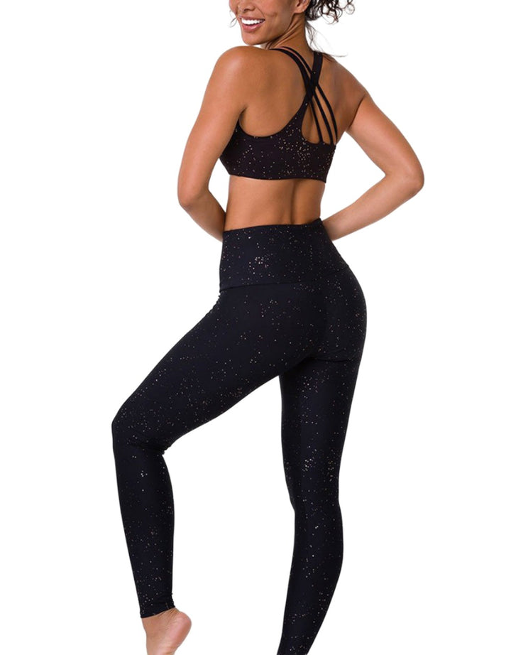 Onzie Hot Yoga Aerial Bra 3752 - Gold Dust - rear  alt view