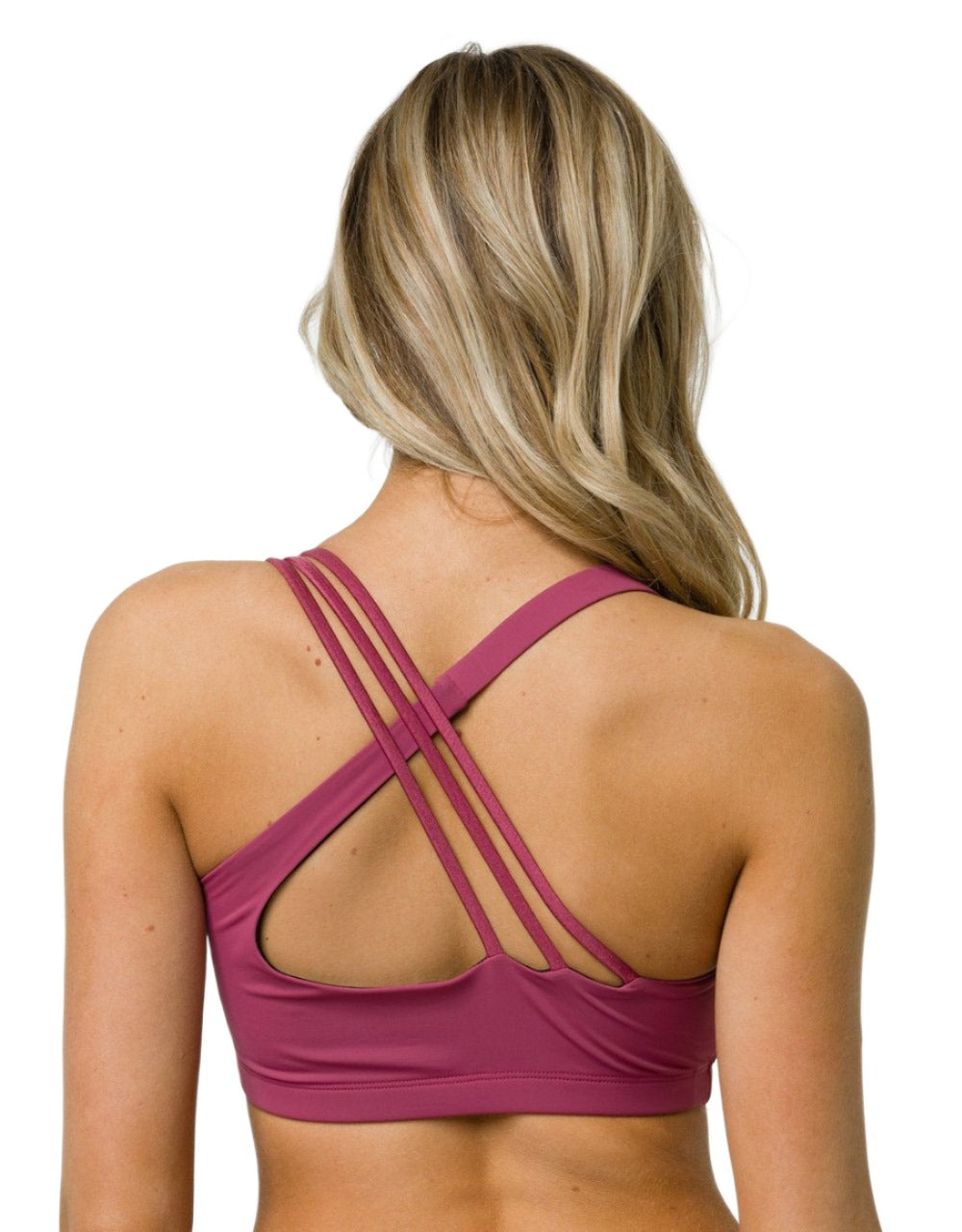 Onzie Hot Yoga Aerial Bra 3752 - Mauve - rear view