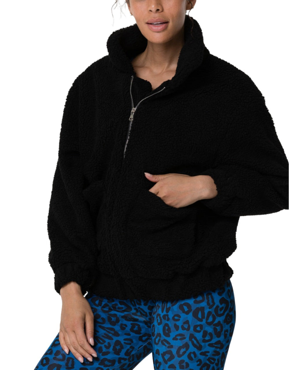 Onzie Teddy Jacket 3755 - Black - front view