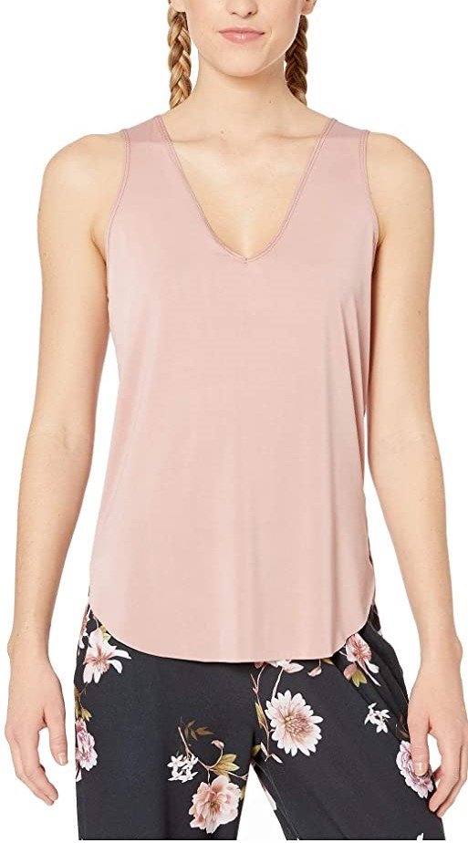 Onzie Flow Glossy V-Neck 3756 - woodrose - front view