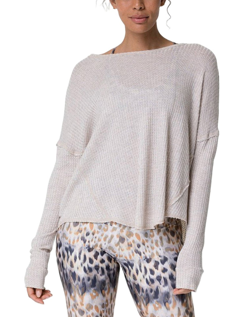 Onzie Raglan Pullover Top 3758 - Oatmeal - front view