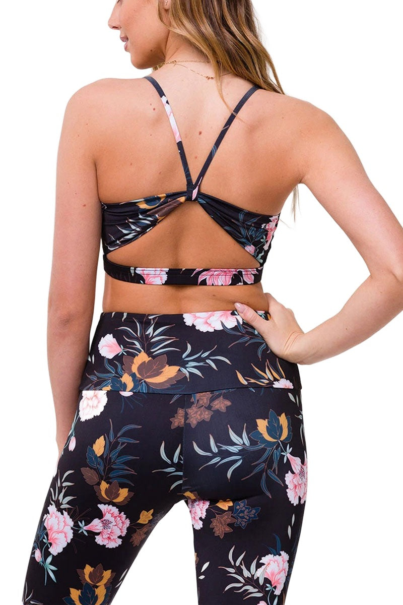 Onzie Flow Yoga Bow Bra 3759 - Kiku - rear alt view