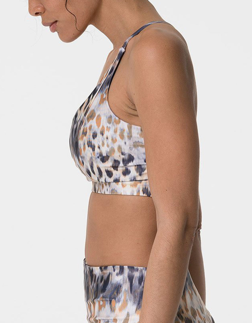 Onzie Flow Yoga Bow Bra 3759 - Safari - side view