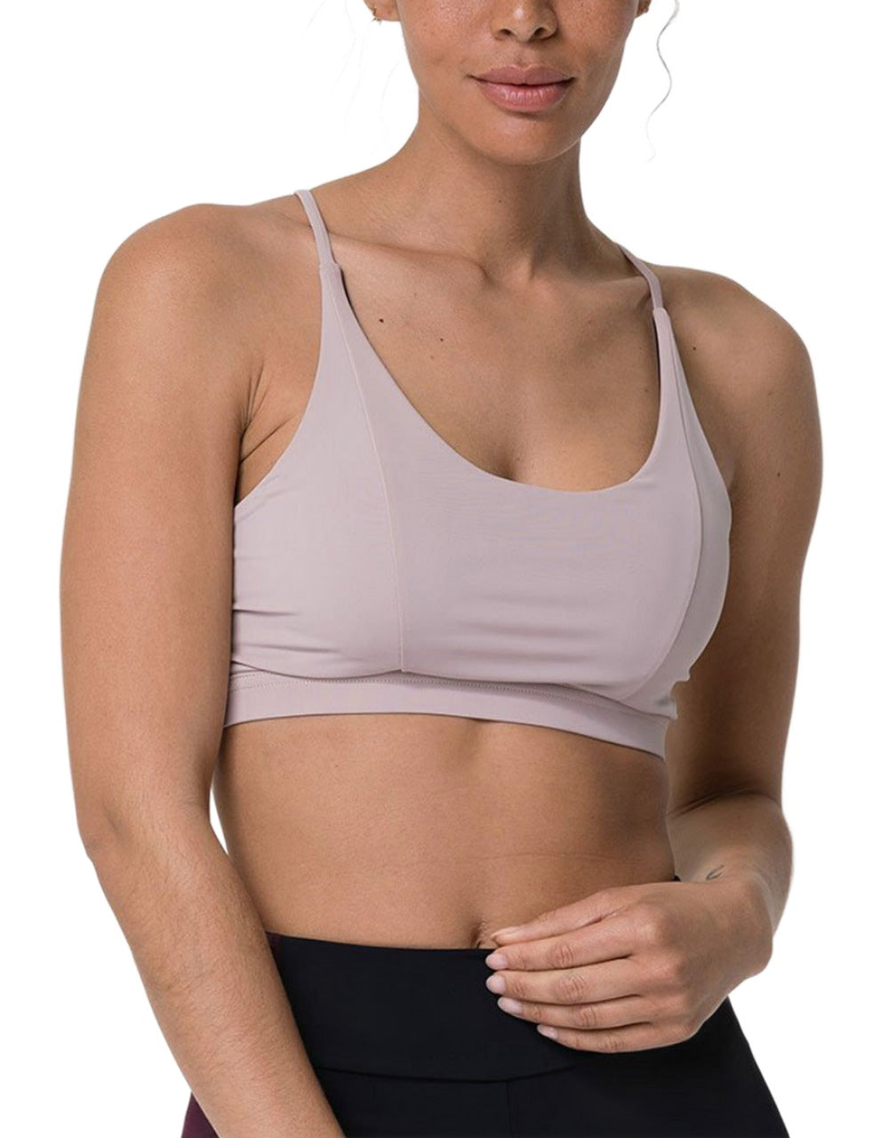 Onzie Flow Yoga Bow Bra 3759 - Woodrose - front  view