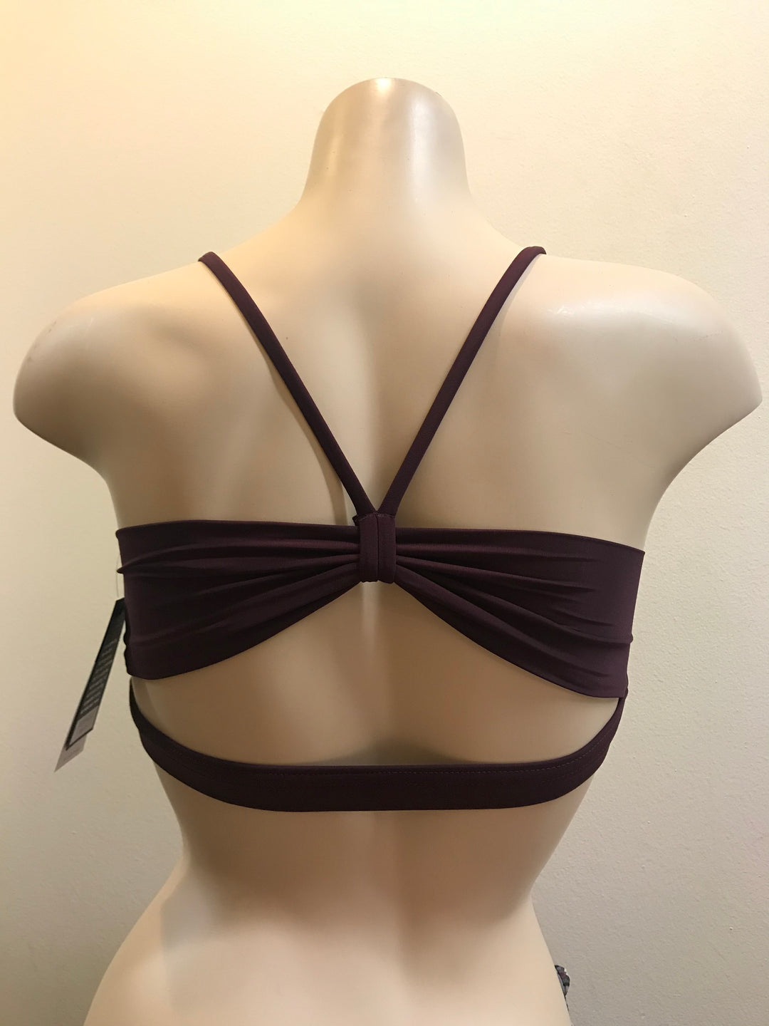 Onzie Flow Yoga Bow Bra 3759 - Aubergine - rear view