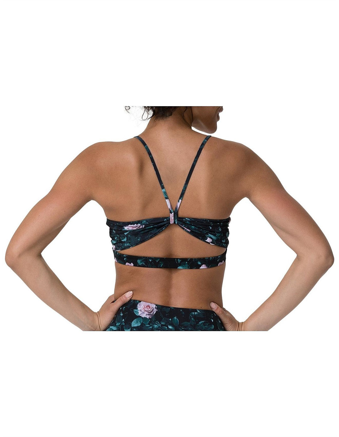 Onzie Flow Yoga Bow Bra 3759 - Rose Bud - rear view