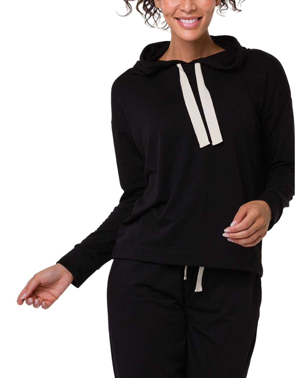 Onzie Yoga New Divine Hoodie 3761 - Black - front view
