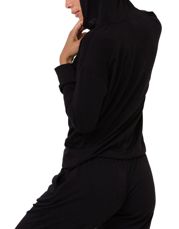 Onzie Yoga New Divine Hoodie 3761 - Black - side view