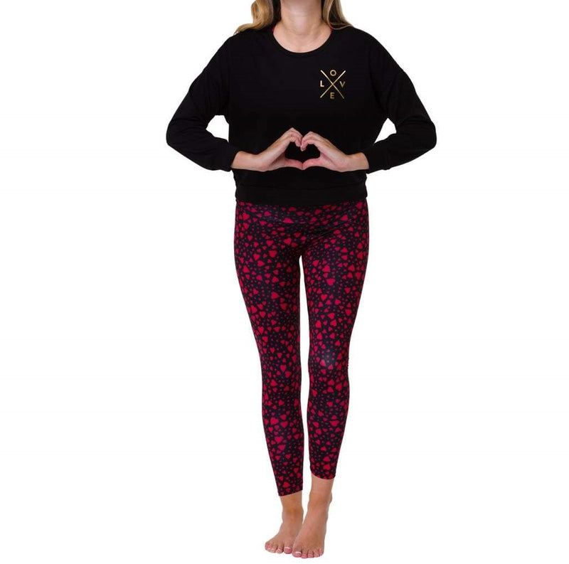 Onzie Yoga LOVE logo Sweatshirt 3764 - Black - front alt view