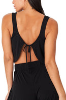 Onzie Flow Bahia Crop Top 3766 - Black - Back View