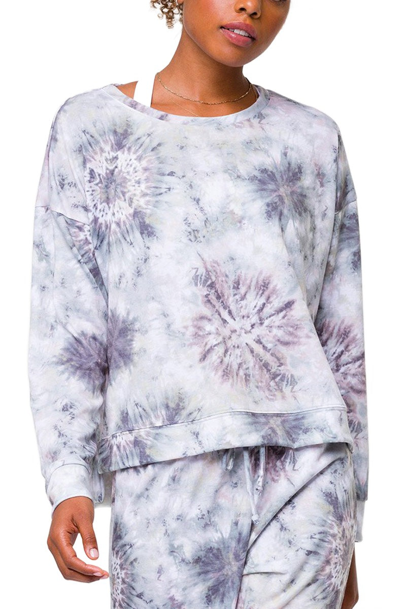 Onzie Flow High Low Sweatshirt - Cozy Camo