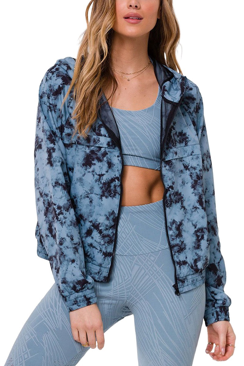 Onzie Breakaway Zip Jacket 3772 - Moonstone Acid Wash - front alt view