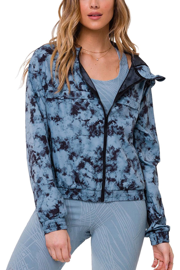 Onzie Breakaway Zip Jacket 3772 - Moonstone Acid Wash - front view