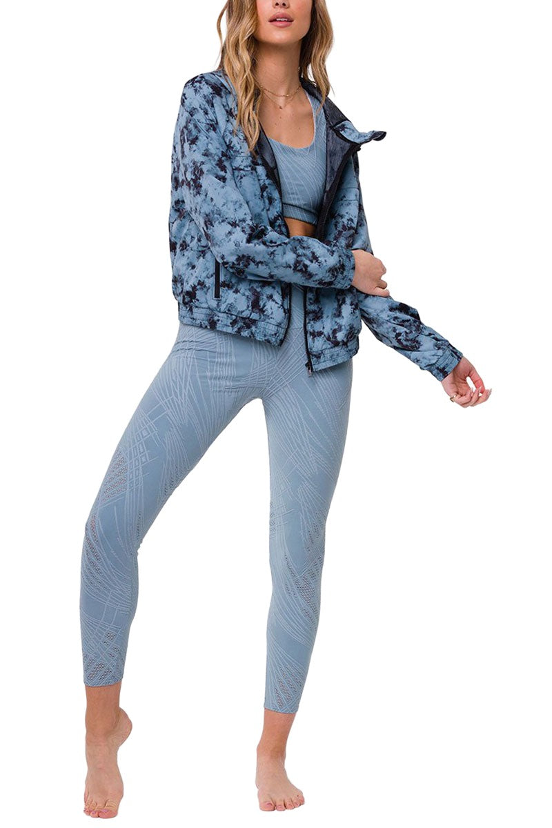 Onzie Breakaway Zip Jacket 3772 - Moonstone Acid Wash - front alt view 1