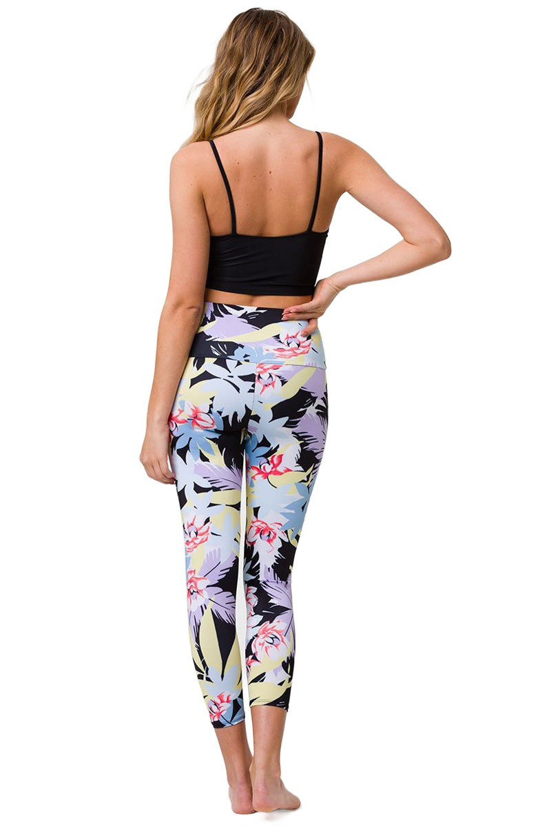 Onzie Flow Belle Cami Crop Top 3778 Ribbed - Black Rib - rear view