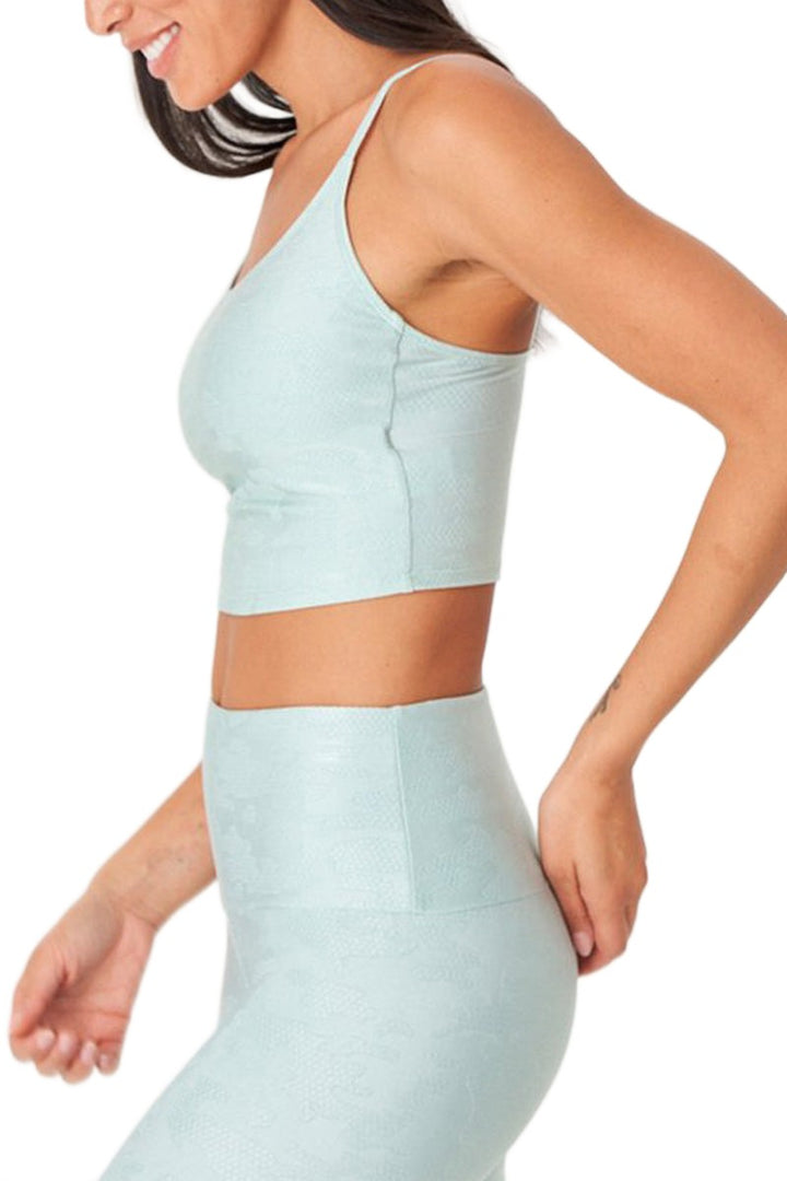 Onzie Flow Belle Cami Crop Top 3778 - Glacier Jacquard - Side View