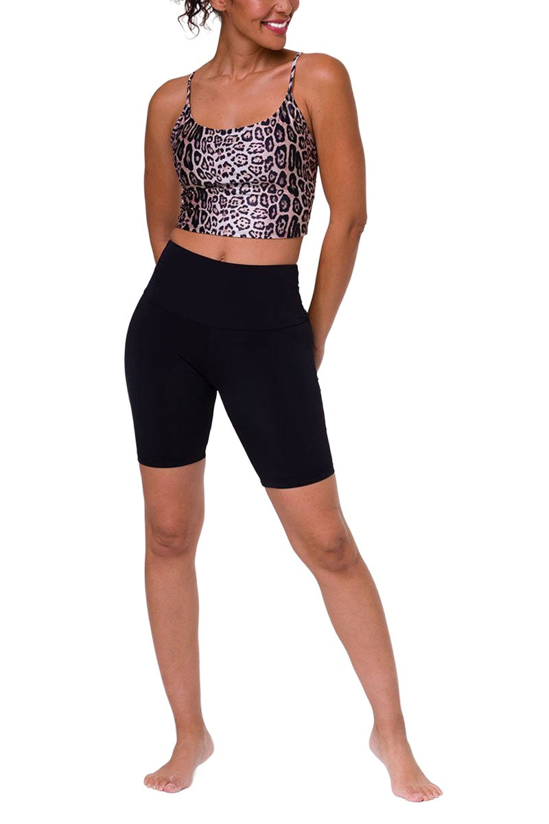 Onzie Flow Belle Cami Crop Top 3778 Printed - Leopard - front alt view