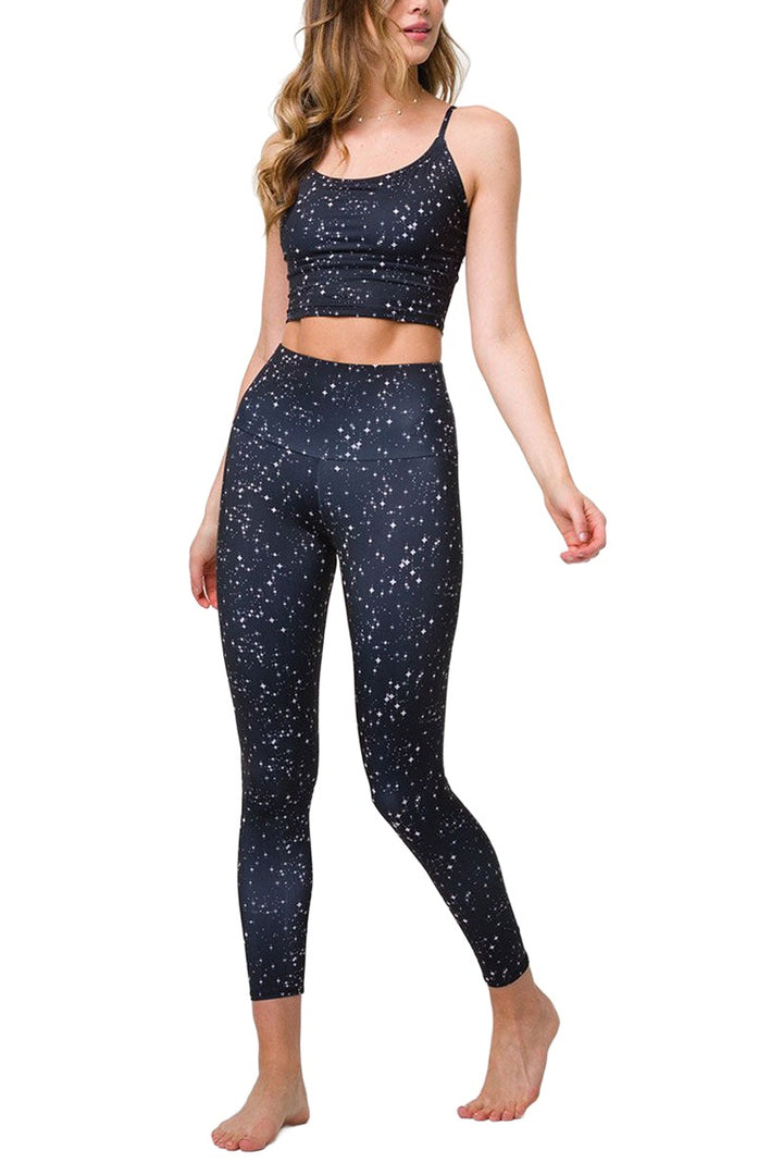 Onzie Flow Belle Cami Crop Top 3778 Printed - Starry Night - front alt view 1