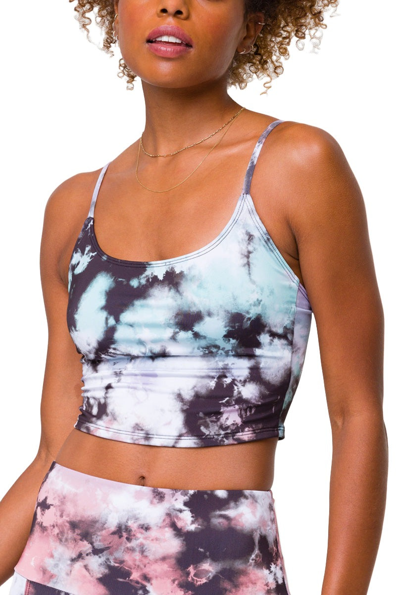 Onzie Flow Belle Cami Crop Top 3778 - True Romance - Front View