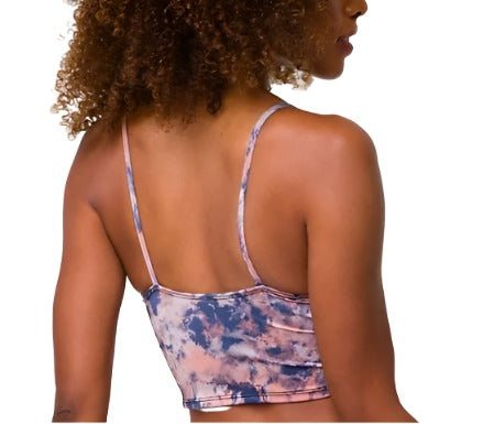 Onzie Flow Belle Cami Crop Top 3778 Printed - Earth Tie Dye - Back View