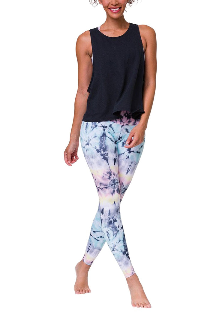 Onzie Flow Yoga Vintage Tank Top 3780 - Black - front alt view