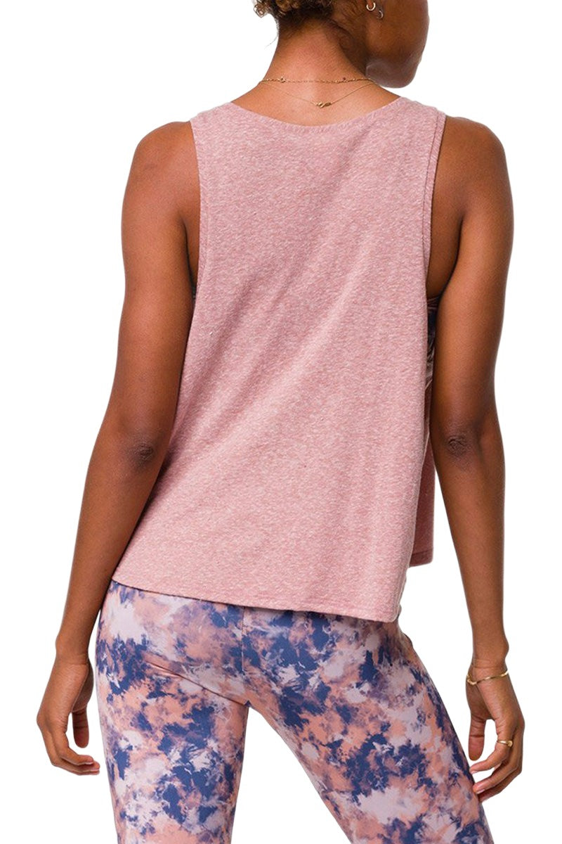 Onzie Flow Yoga Vintage Tank Top 3780 - Fawn - Back View