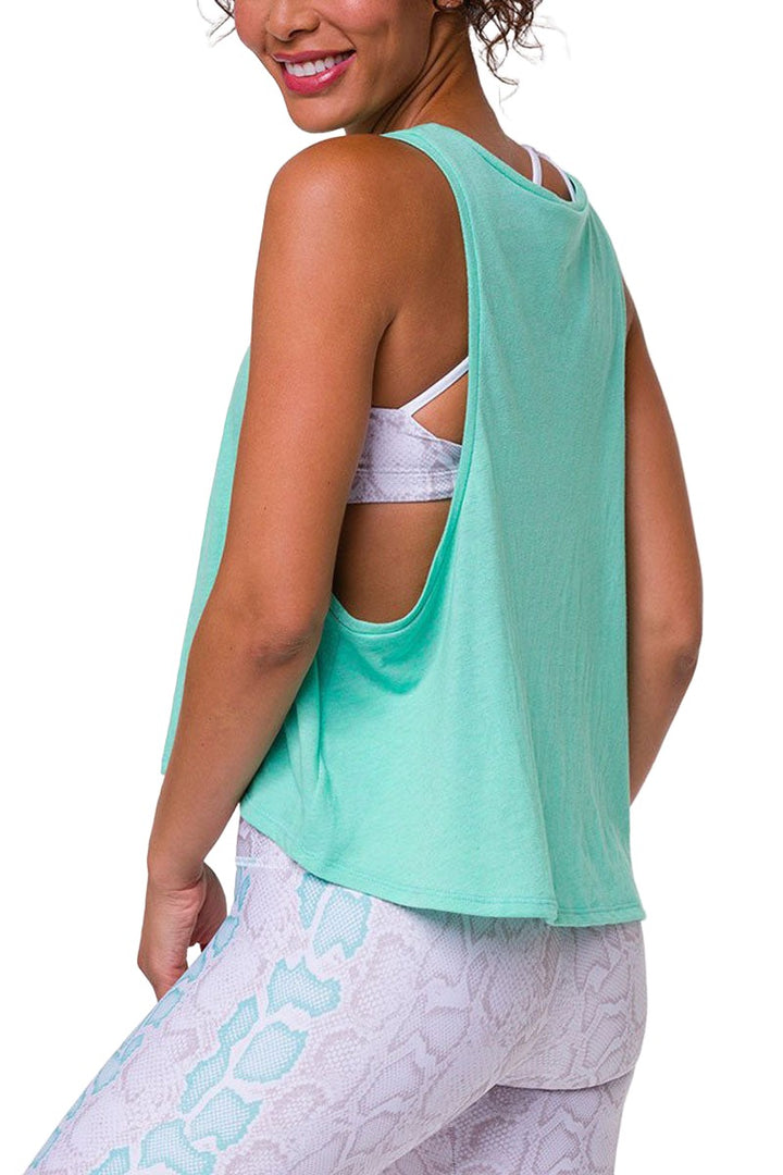 Onzie Flow Yoga Vintage Tank Top 3780 - Mint - rear alt view