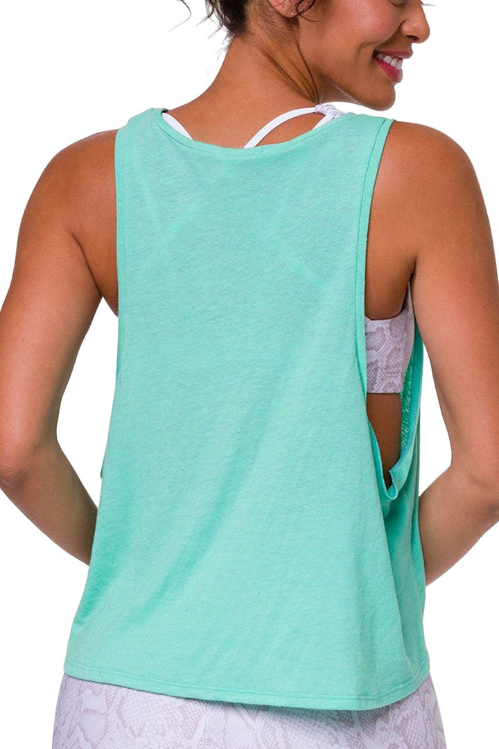 Onzie Flow Yoga Vintage Tank Top 3780 - Mint - rear view