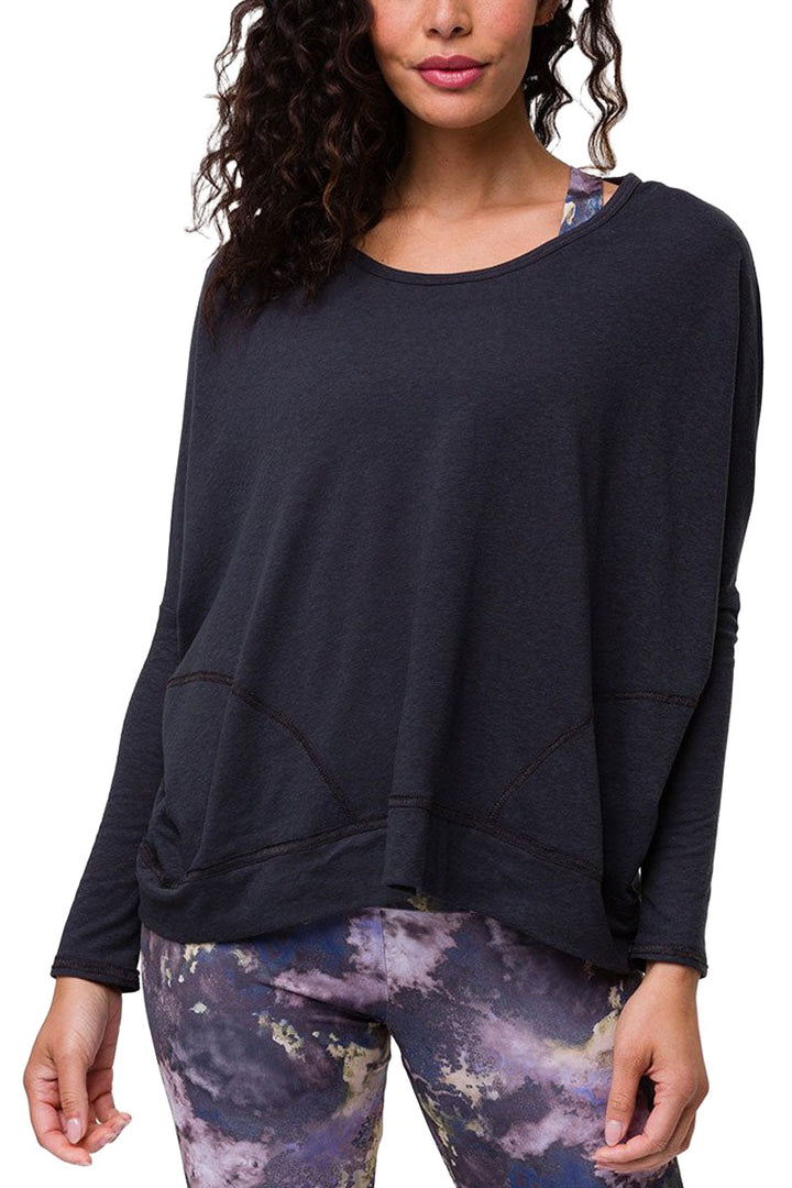 Onzie Long Sleeve Vintage Top 3791 - Black - Front View