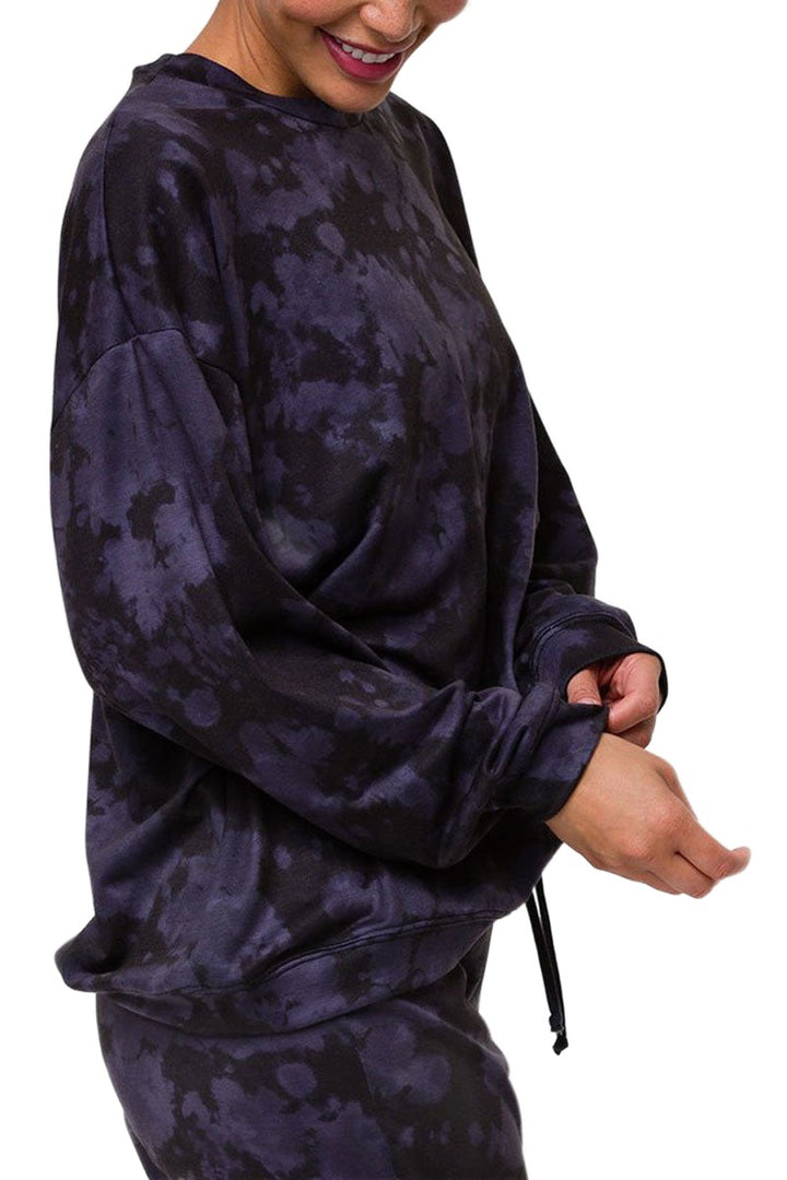 Onzie Boyfriend Sweatshirt 3792 - Amethyst Tie Dye - Side View