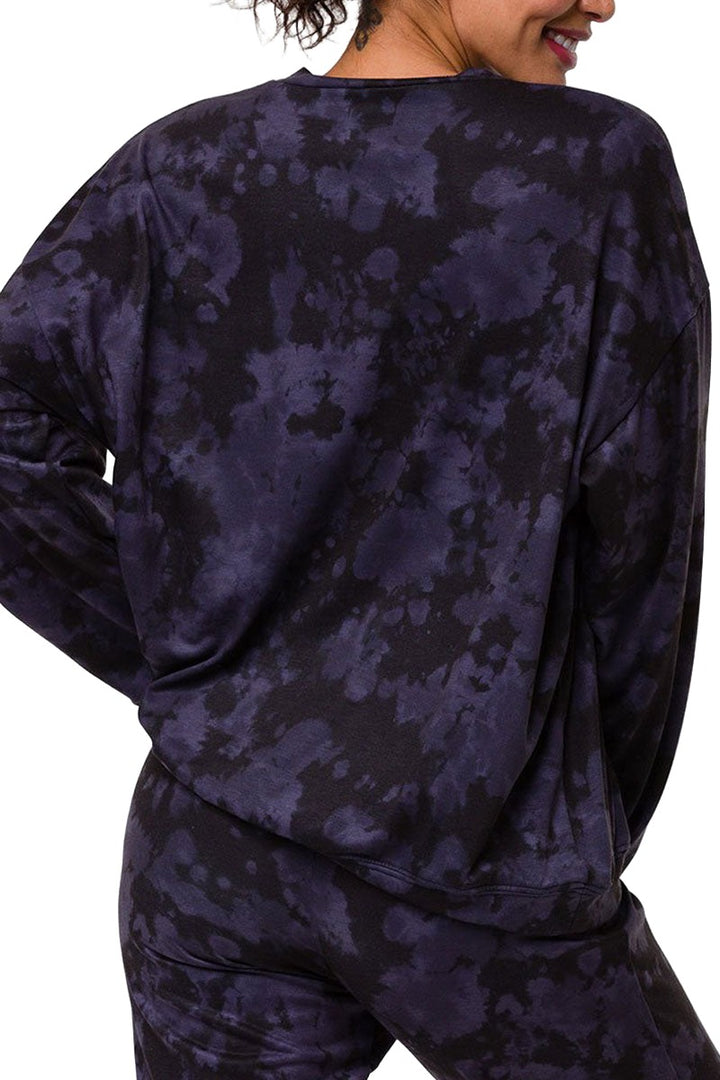 Onzie Boyfriend Sweatshirt 3792 - Amethyst Tie Dye -  Back View