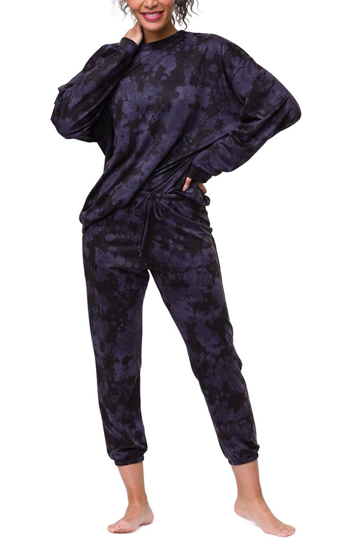 Onzie Boyfriend Sweatshirt 3792 - Amethyst Tie Dye - Full View