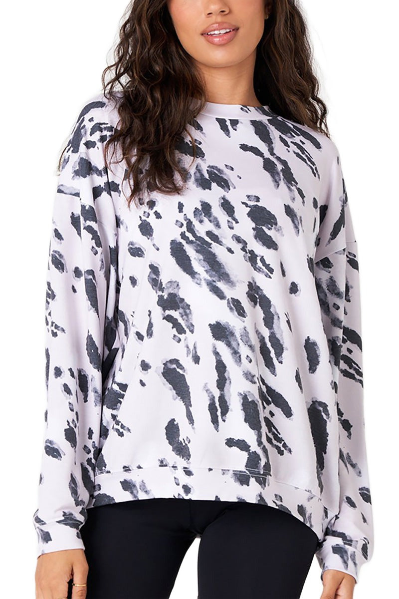 Onzie Boyfriend Sweatshirt 3792 - Calico - Front View