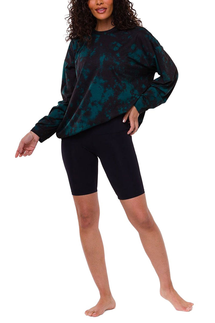 Onzie Boyfriend Sweatshirt 3792 - Emerald Tie Dye -  Front Alt. View