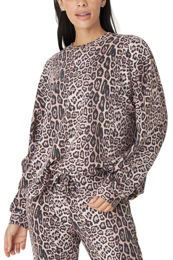 Onzie Boyfriend Sweatshirt 3792 - Onzie Leopard - Front view